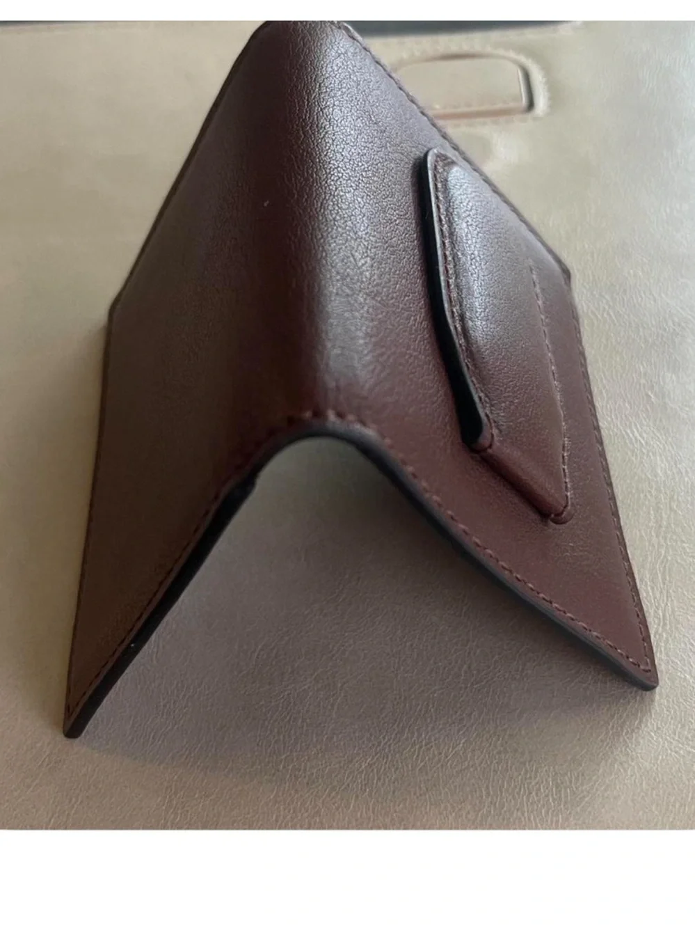 Bosca Dolce Deluxe Front Pocket Wallet in Chestnut Brown